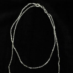 Cadena tejido de barra de plata .925