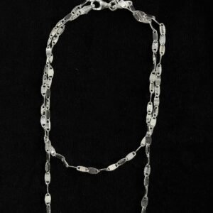 Cadena tejido espejo de plata .925