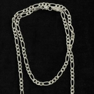 Cadena tejido Fígaro diamantado de plata .925