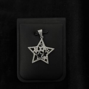 Dije de estrellas con zirconia de plata .925